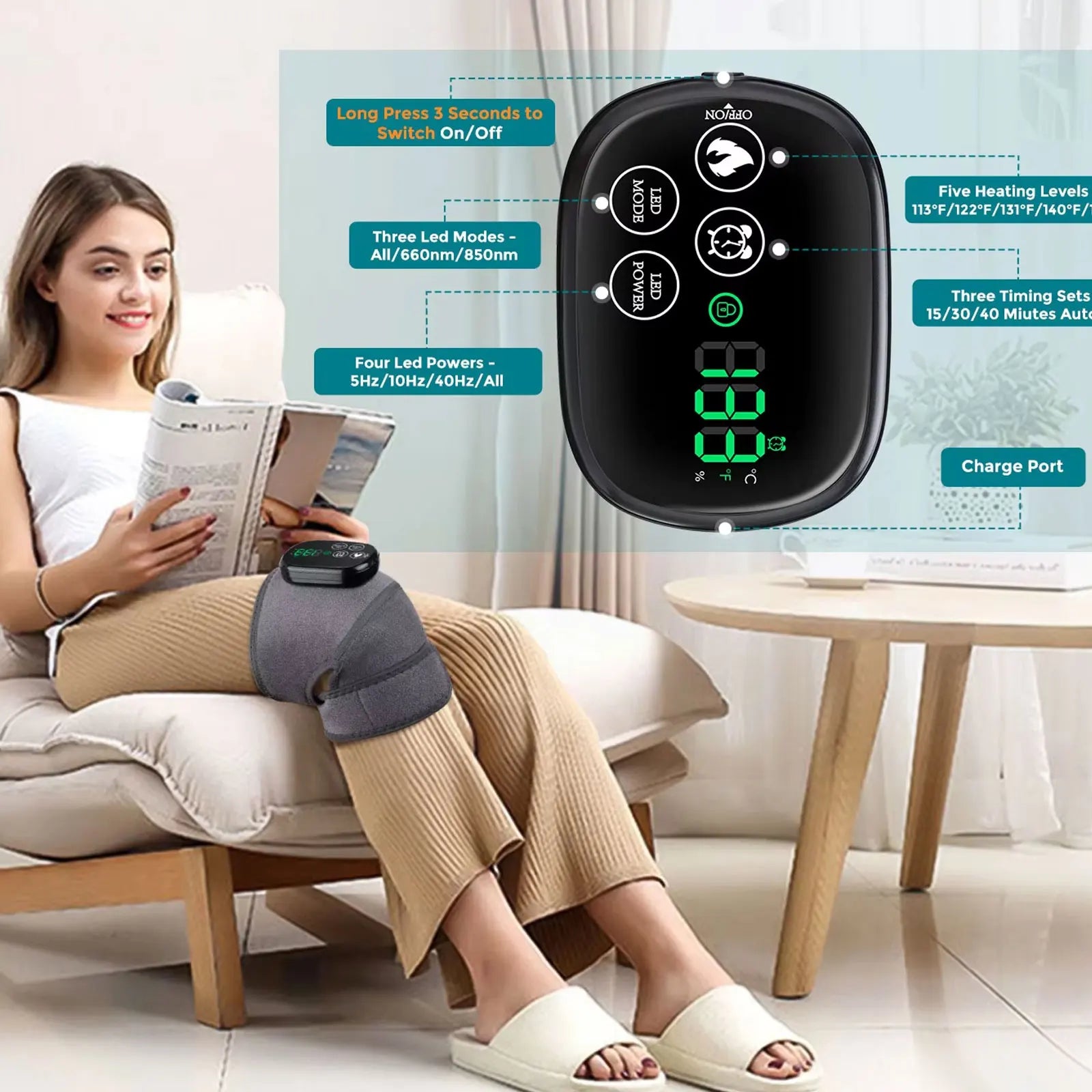 3 In 1 Heating Shoulder Elbow Joint Massager