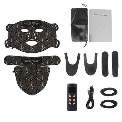 Facial LED Mask with Neck Red Light Near Infrared Therapy